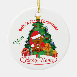 Erste Verzierung des personalisierten Babys Keramikornament