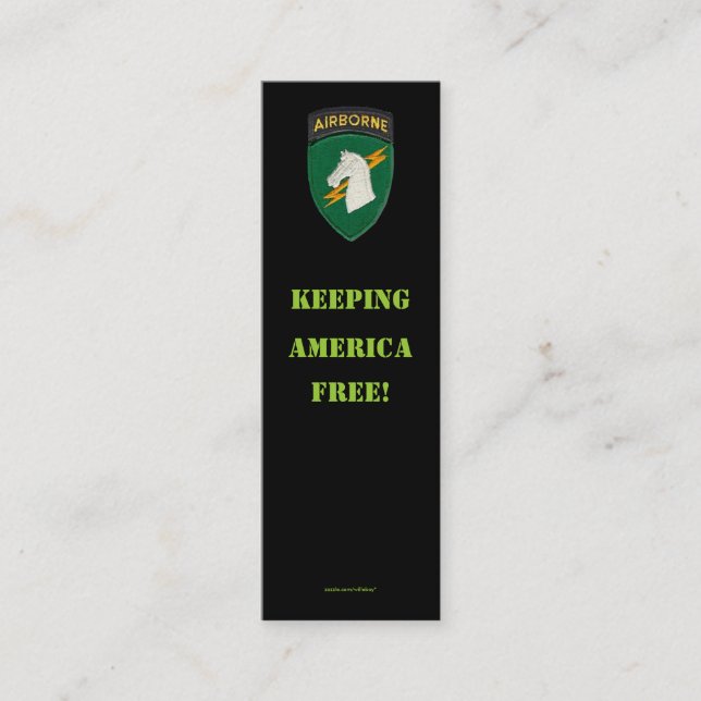 Erste Visitenkarte für Spezialoperationen (Vorderseite)