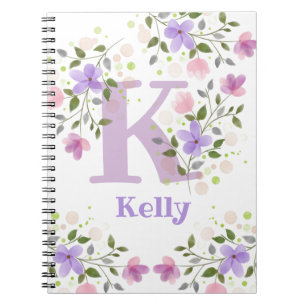 Erste Vorname Name Kelly mit Blume Notizblock