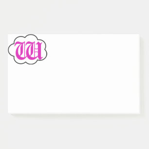 Erste W-Monogramm-Post-It-Notes Post-it Klebezettel