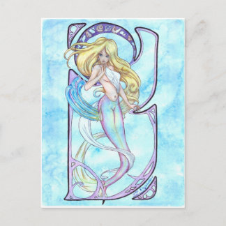 Erste Wave Mermaid Mini-Print Postkarte
