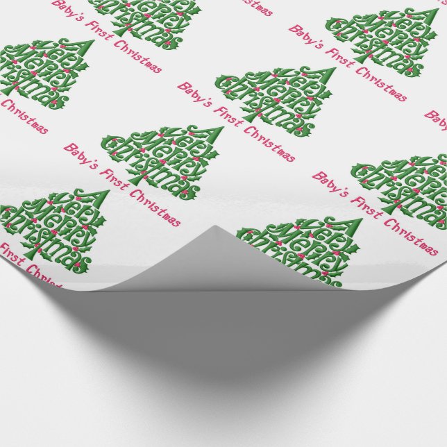 Erste Weihnacht des Babys Geschenkpapier (Ecke)