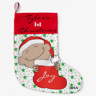Erste Weihnacht des Babys Kleiner Weihnachtsstrumpf