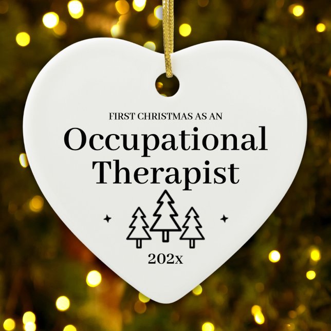 Erste Weihnachten als Berufstherapeut Keramik Ornament (First Christmas As Occupational Therapist Ceramic Ornament
)