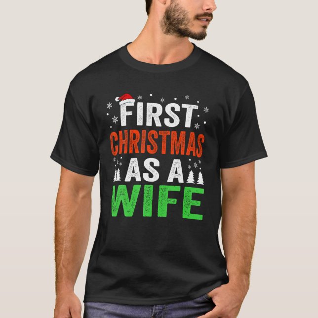 Erste Weihnachten als Ehefrau 1. Weihnachten Verhe T-Shirt (Vorderseite)