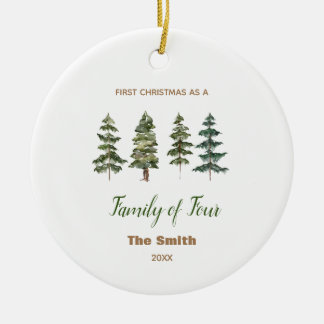 Erste Weihnachten als Familie von Vier-Kiefern-Bau Keramik Ornament
