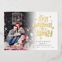 Erste Weihnachten als Foto Luxus der Familie Real
