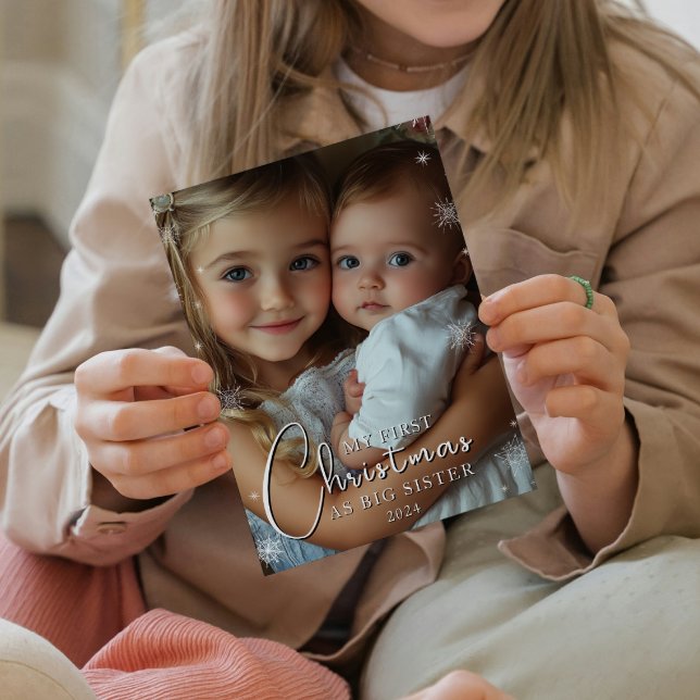 Erste Weihnachten als große Schwester Foto Postkarte (Von Creator hochgeladen)