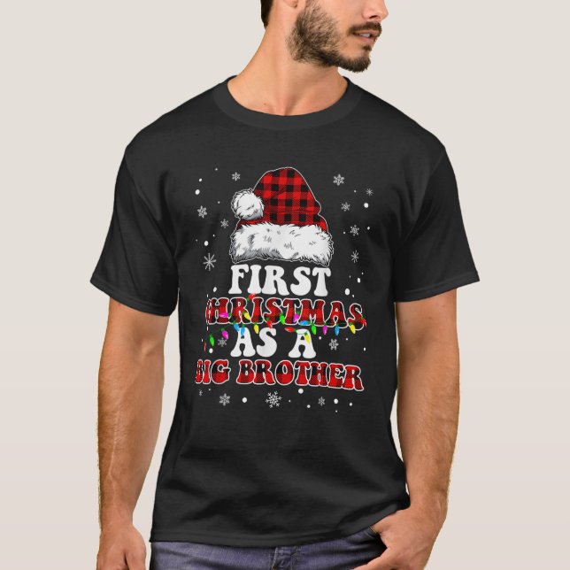 Erste Weihnachten als große Weihnachtsmannmütze Re T-Shirt (Vorderseite)