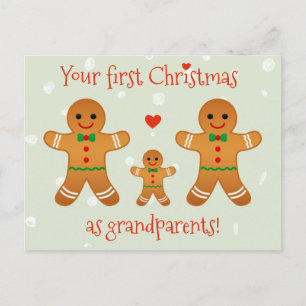 Erste Weihnachten als Großeltern - Lebkuchen Männe Postkarte