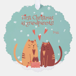 Erste Weihnachten als Großeltern! Niedlich Ornament Karte