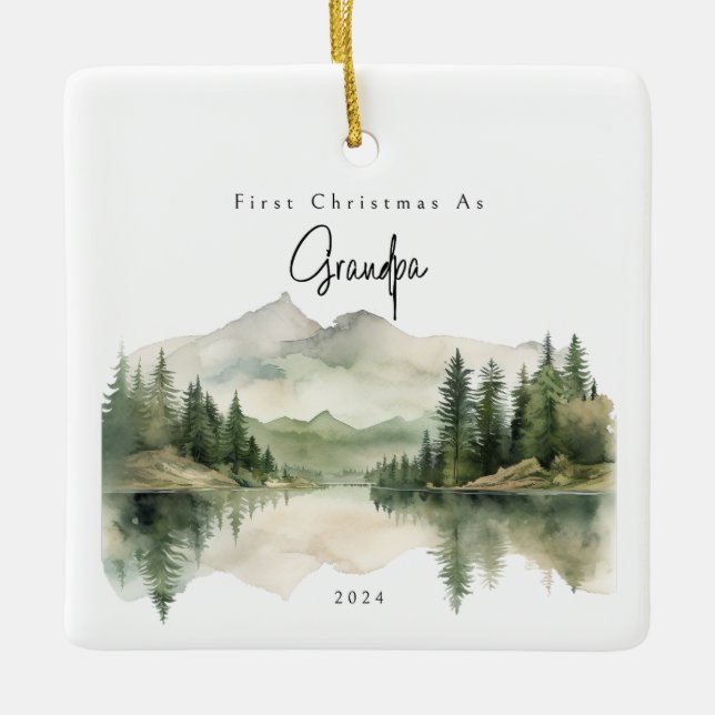 Erste Weihnachten als Großvater Feiertage Ornament (Vorderseite)