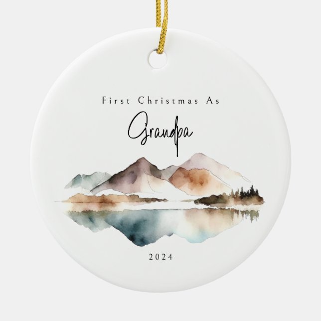 Erste Weihnachten als Großvater Feiertage Ornament (Vorne)