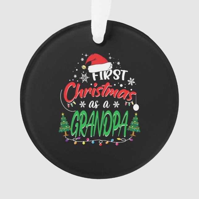 Erste Weihnachten als Großvater Ornament (Vorderseite)
