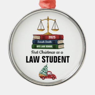 Erste Weihnachten als Jurastudentische Ornamente,  Ornament Aus Metall