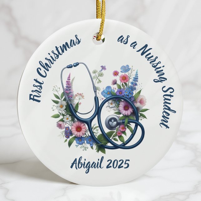 Erste Weihnachten als Krankenpfleger Keramik Ornament (Von Creator hochgeladen)