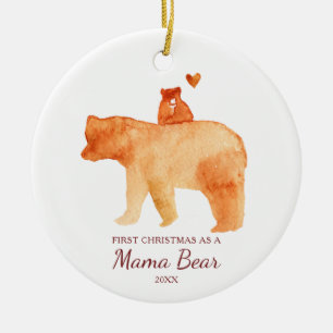 Erste Weihnachten als Mama-Bär neues Baby Keramik Ornament
