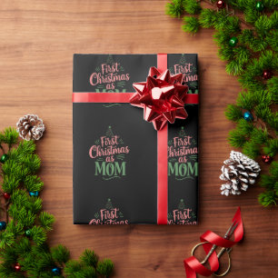 Erste Weihnachten als Mama, die Weihnachten passt Geschenkpapier