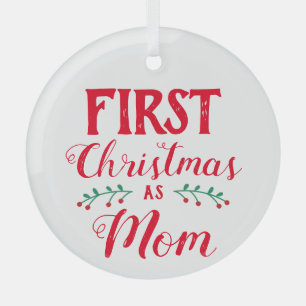 Erste Weihnachten als Mama Ornament Aus Glas