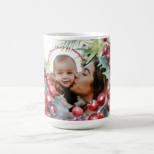 Erste Weihnachten als Mama Personalisiertes Foto T Kaffeetasse