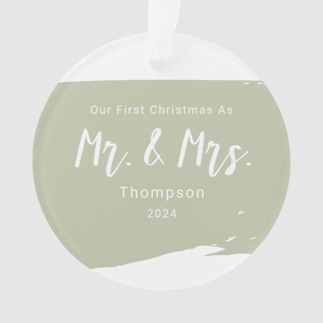 Erste Weihnachten als Mr. & Mrs. Acrylic Ornament (Vorderseite)