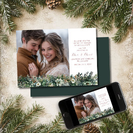 Erste Weihnachten als Mr. & Mrs. Elegant Greenery