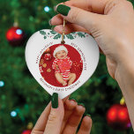 Erste Weihnachten als Oma Baby Fotos Keramik Ornament<br><div class="desc">Niedliches Weihnachtsbaby-Foto mit Geburtsstatistiken,  die Sie leicht für Familienmitglieder anpassen können,  besonders Oma. Fügen Sie Ihre bevorzugten Fotos sowohl auf der Vorder- als auch auf der Rückseite hinzu,  indem Sie auf die Schaltfläche "Personalisieren" klicken</div>
