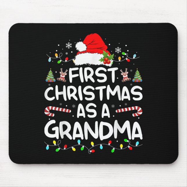 Erste Weihnachten als Oma, das Weihnachten passt Mousepad (Vorne)