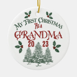 Erste Weihnachten als Oma Keramik Ornament