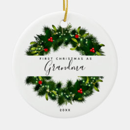 Erste Weihnachten als Oma Moderne Kleider Custom Keramik Ornament