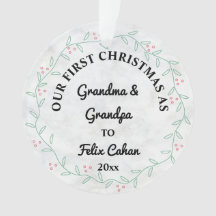 Erste Weihnachten als Oma & Opa Custom Foto