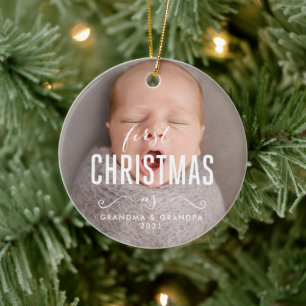 Erste Weihnachten als Oma Opa Ornament 2021