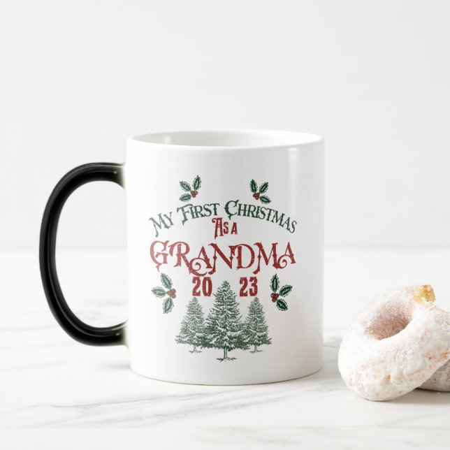 Erste Weihnachten als Oma Verwandlungstasse (Mit Donut)