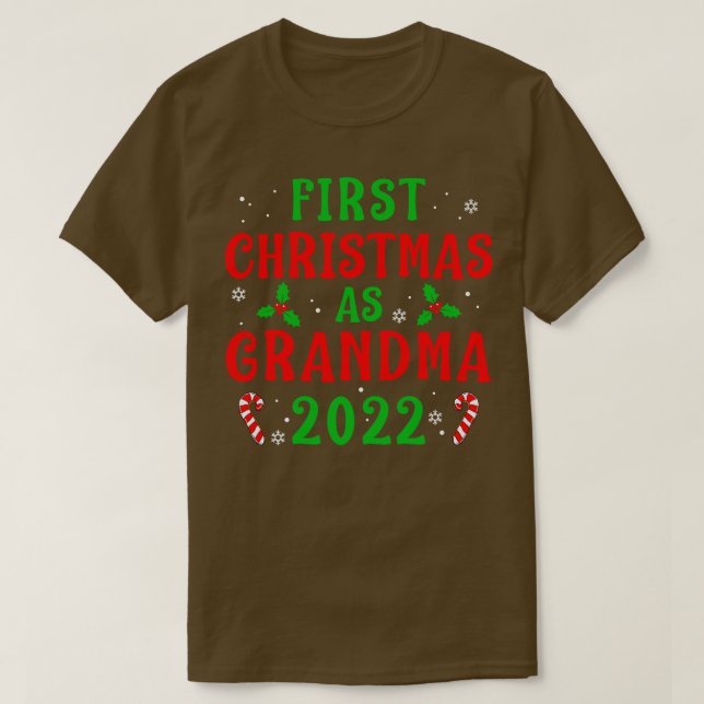 Erste Weihnachten als Oma Xmas Großmutter New Gr T-Shirt (Design vorne)