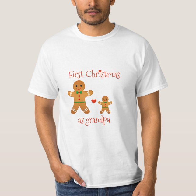 Erste Weihnachten als Opa - Lebkuchen Männer T-Shirt (Vorderseite)