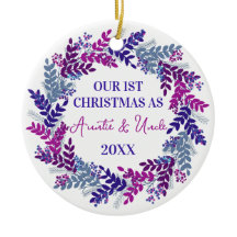 Erste Weihnachten als Tantchen & Onkel Lila Kranz