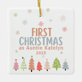 Erste Weihnachten als Tante, Foto, Personalisiert Keramikornament