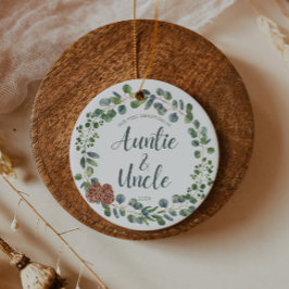 Erste Weihnachten als Tante und Onkel Keramik Ornament