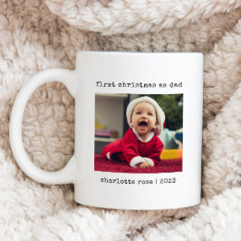 Erste Weihnachten als Vater Custom Foto Kaffeetasse