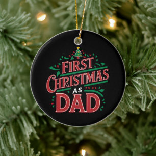 Erste Weihnachten als Vater, der Weihnachten passt Keramik Ornament