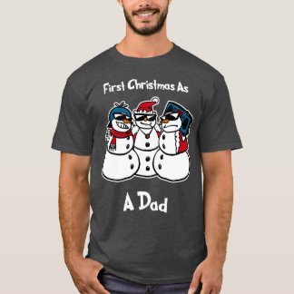 Erste Weihnachten als Vater Funny Christmas Snowmi T-Shirt