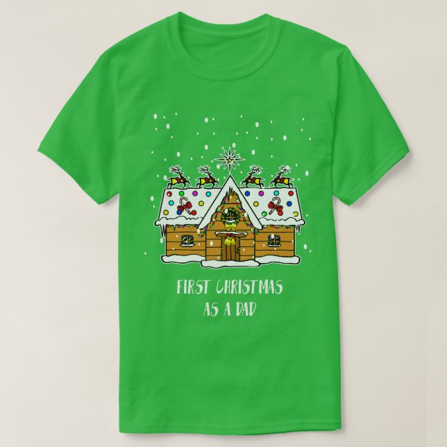 Erste Weihnachten als Vater Funny Weihnachten Weih T-Shirt (Design vorne)