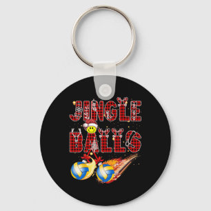 Erste Weihnachten als Vater Jingle Volleyball Papa Schlüsselanhänger