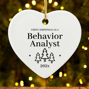Erste Weihnachten als Verhaltensanalyst Neuer Job Keramik Ornament