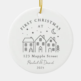 Erste Weihnachten auf unserer neuen Zuhause - Hous Keramik Ornament