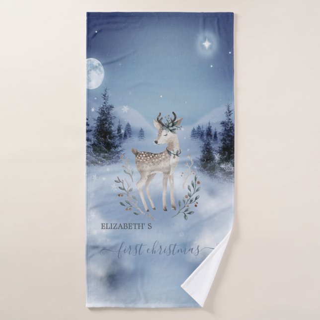 Erste Weihnachten, Baby Dei, Winterlandschaft Badhandtuch Set (Badehandtuch)