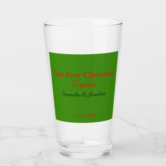 Erste Weihnachten Glas (Vorderseite)