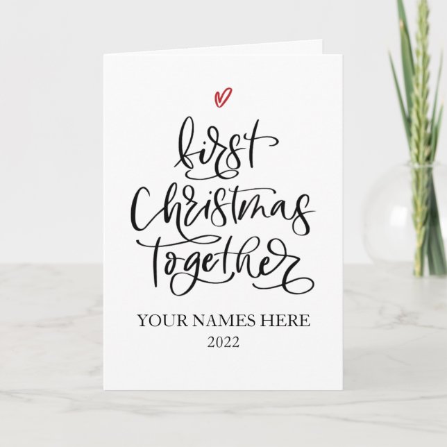 Erste Weihnachten - Grußkarte Dankeskarte (Vorderseite)