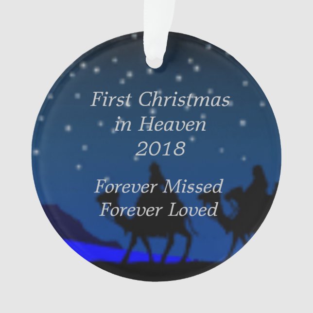 Erste Weihnachten im Himmel 2018 Personalisiert Ornament (Vorderseite)