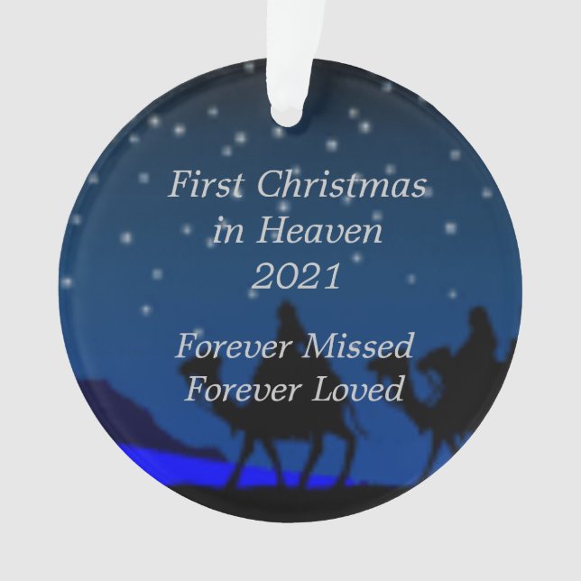 Erste Weihnachten im Himmel 2021 - Bilderverzierun Ornament (Vorderseite)